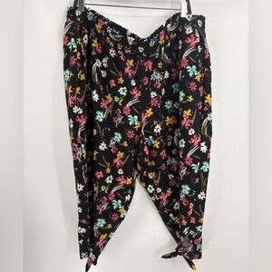 Lane Bryant floral boho summer print balloon parachute flowy pants size 22/24